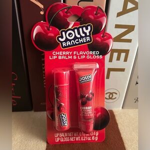 🍒 New 🍒 Jolly Rancher Cherry Lip Balm and Gloss Set 🍒